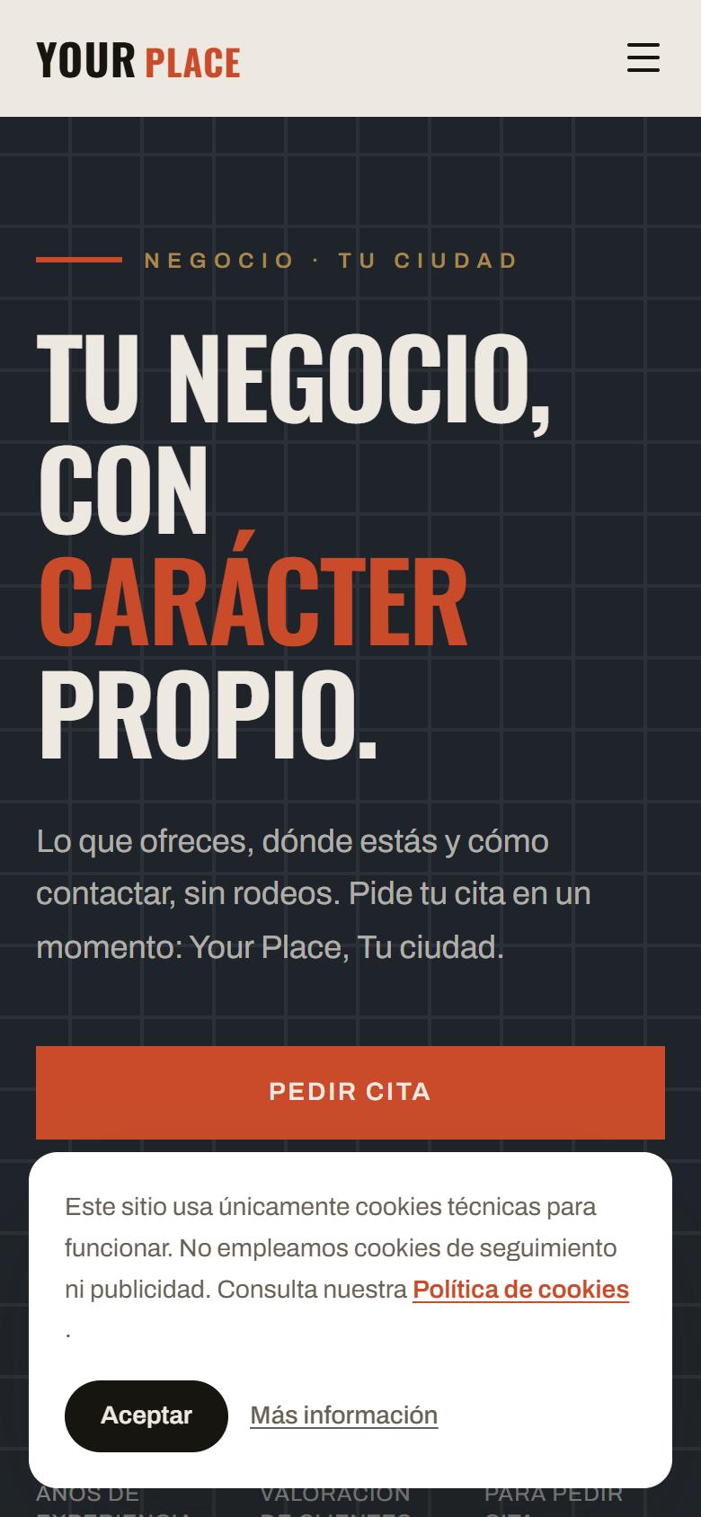 Your Place — Industrial - La portada, lo primero que ve tu cliente
