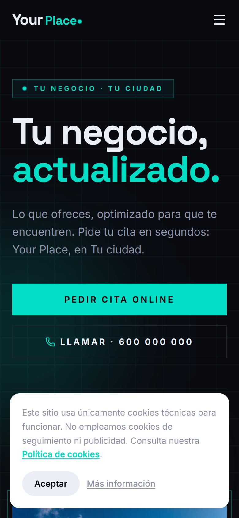 Your Place — Tech - La portada, lo primero que ve tu cliente