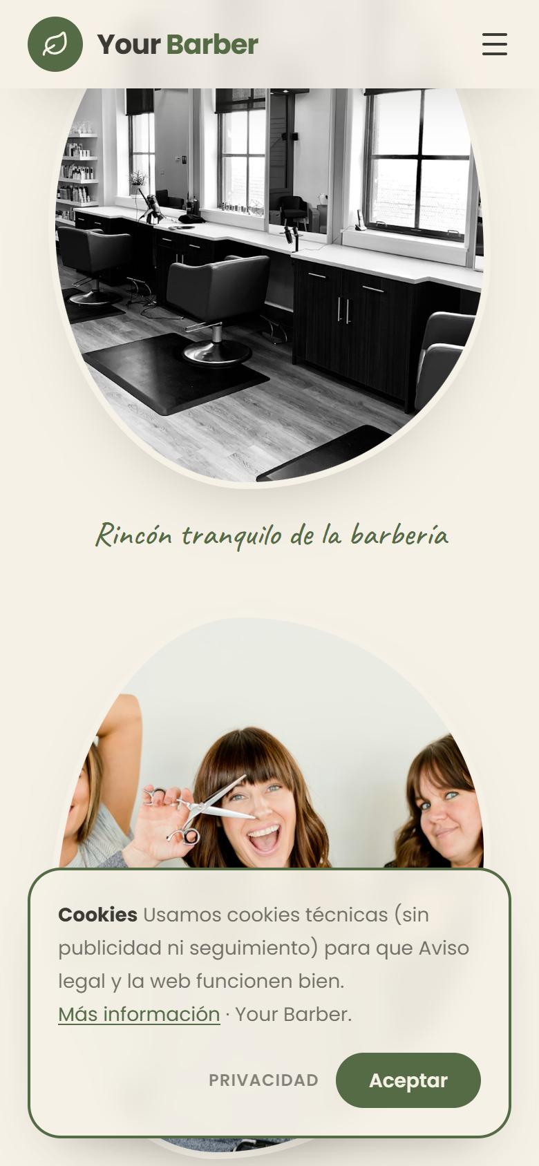 Your Barber — Natural - Tus servicios y precios, sin salir de la pantalla