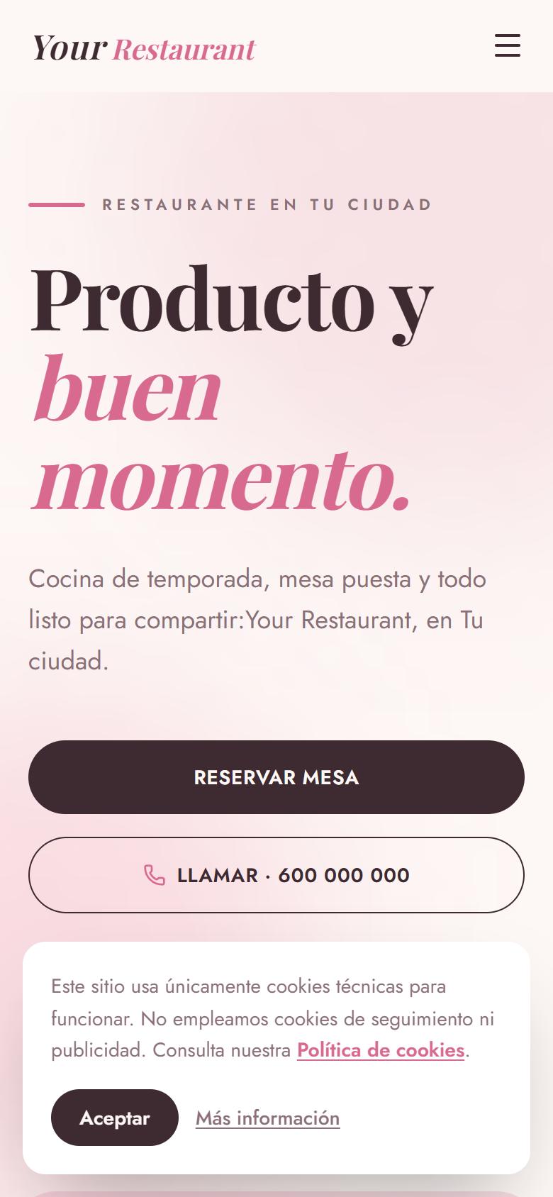 Your Restaurant — Donna - La portada, lo primero que ve tu cliente