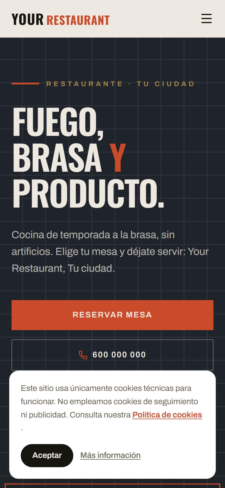 Your Restaurant — Industrial - La portada, lo primero que ve tu cliente