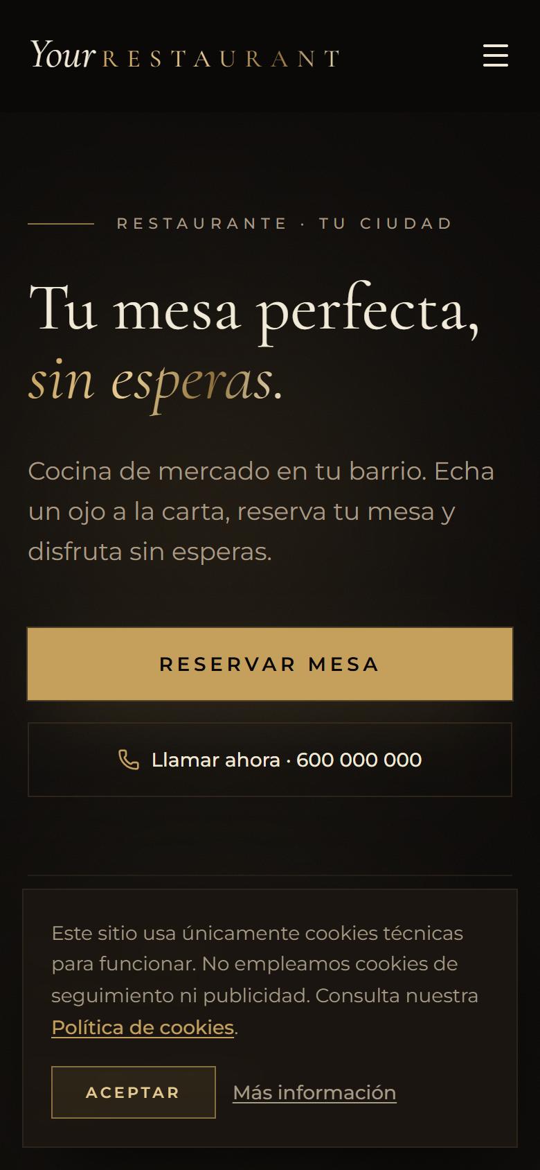 Your Restaurant — Luxe - La portada, lo primero que ve tu cliente