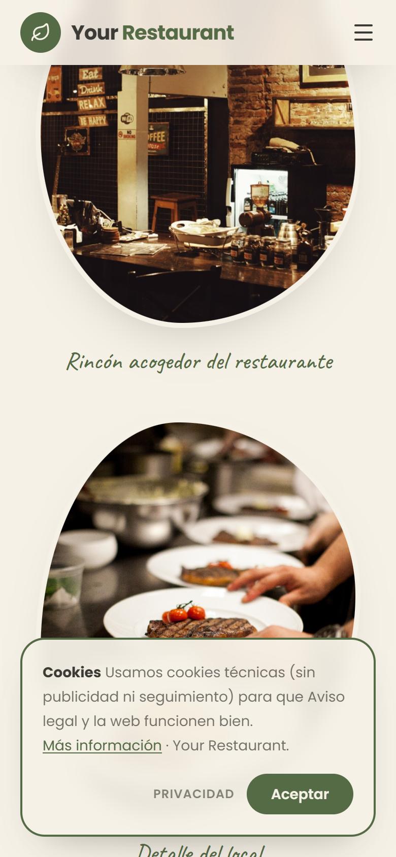 Your Restaurant — Natural - Tus servicios y precios, sin salir de la pantalla