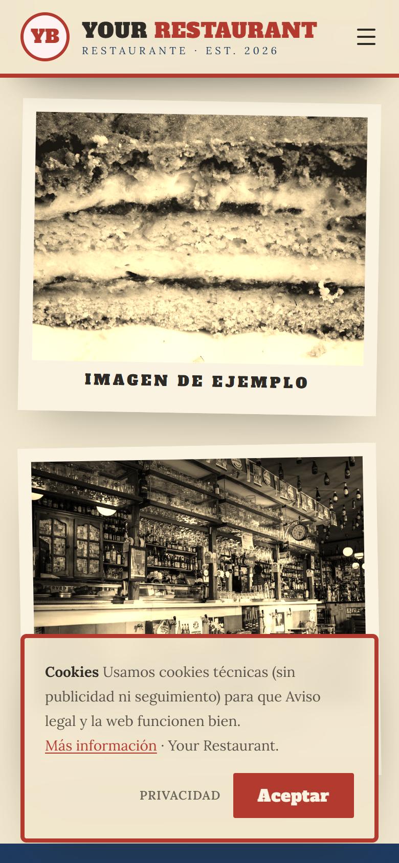 Your Restaurant — Vintage - Tus servicios y precios, sin salir de la pantalla